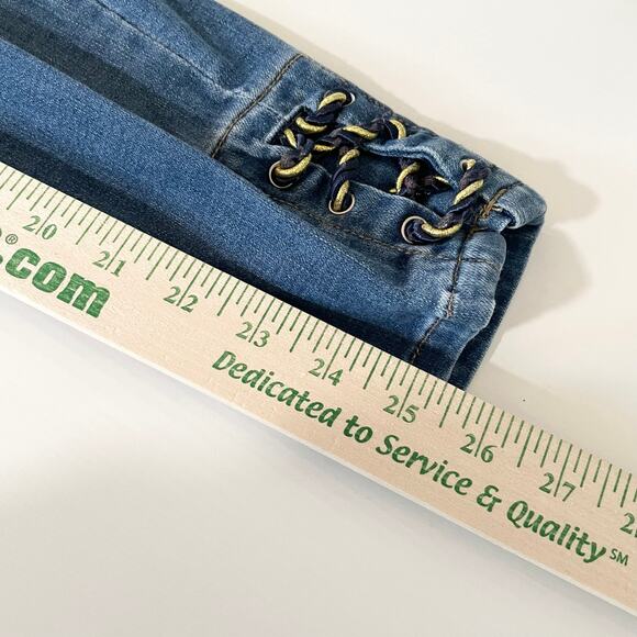 Boston Proper Skinny Weaved Ankle Mid Rise Jeans Woman's Size 27 - Picture 14 of 15